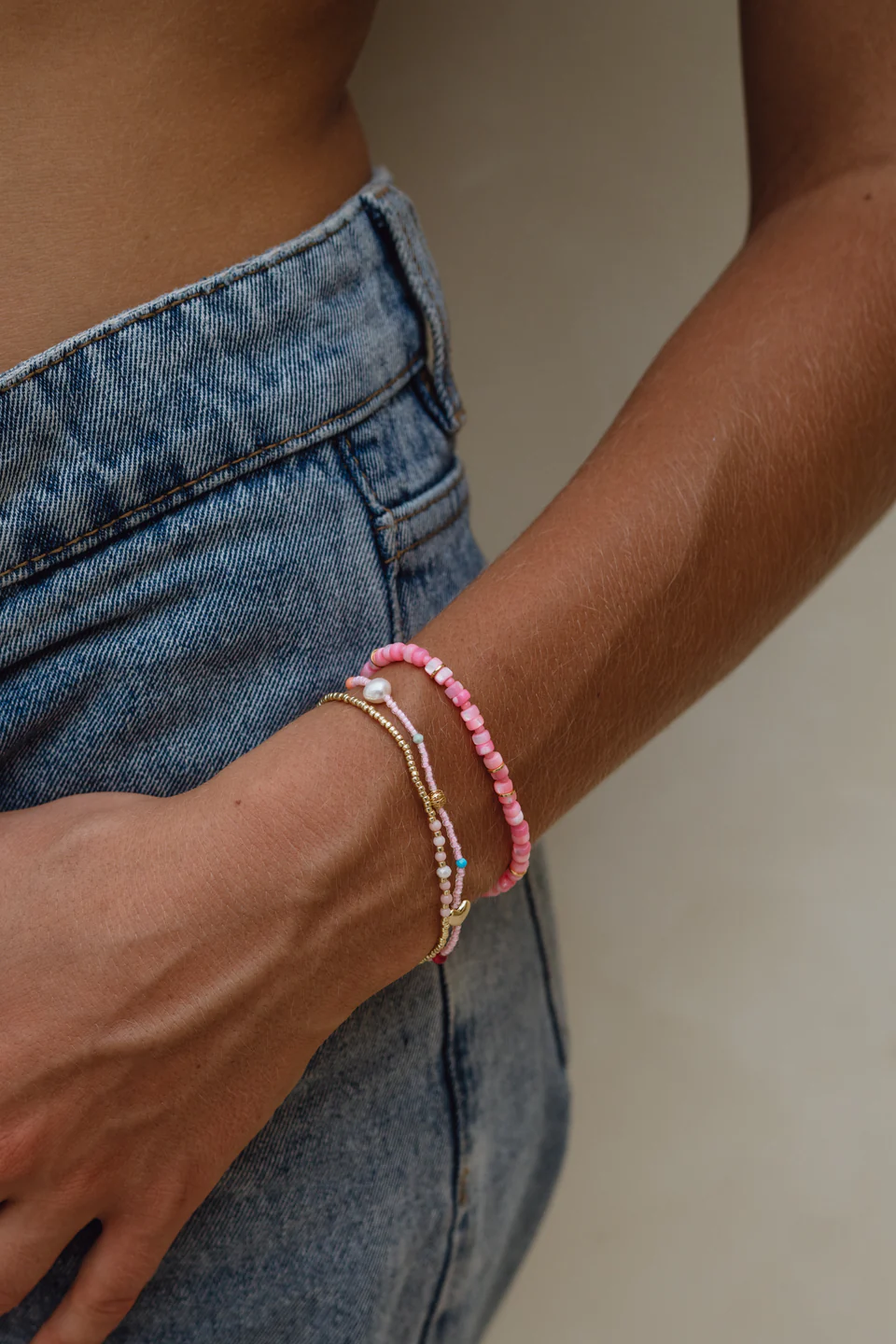 Anni Lu Oh so fine armband Sweet pink
