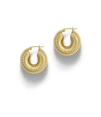 Anni Lu Ripple hoop oorbellen Gold