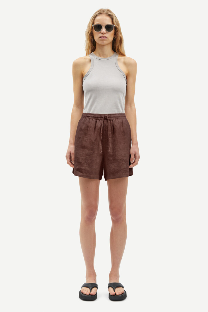 Samsoe Samsoe Maren string shorts French roast