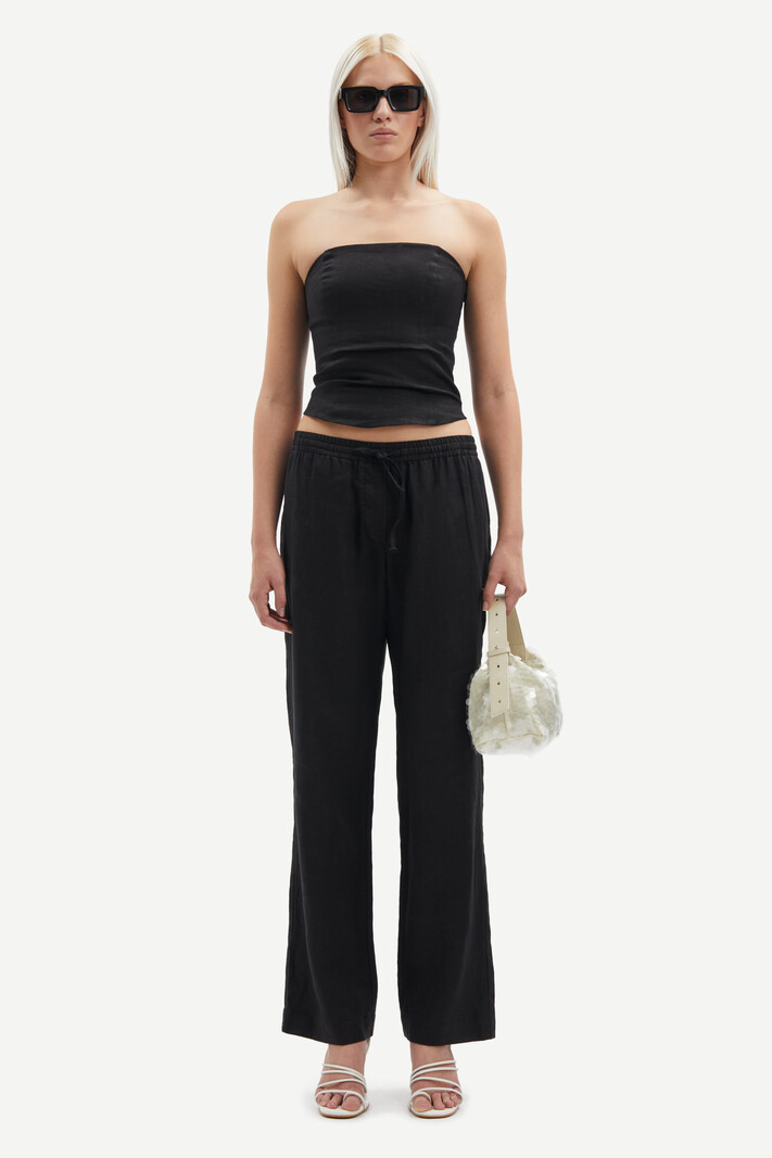 Samsoe Samsoe Hoys string trousers Black
