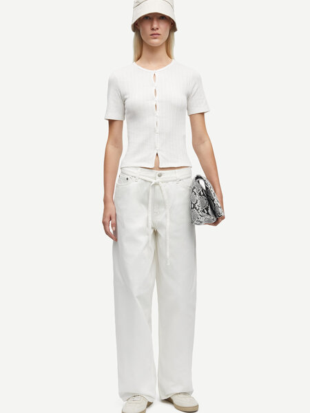 Samsoe Samsoe Saharper jeans belt White rock