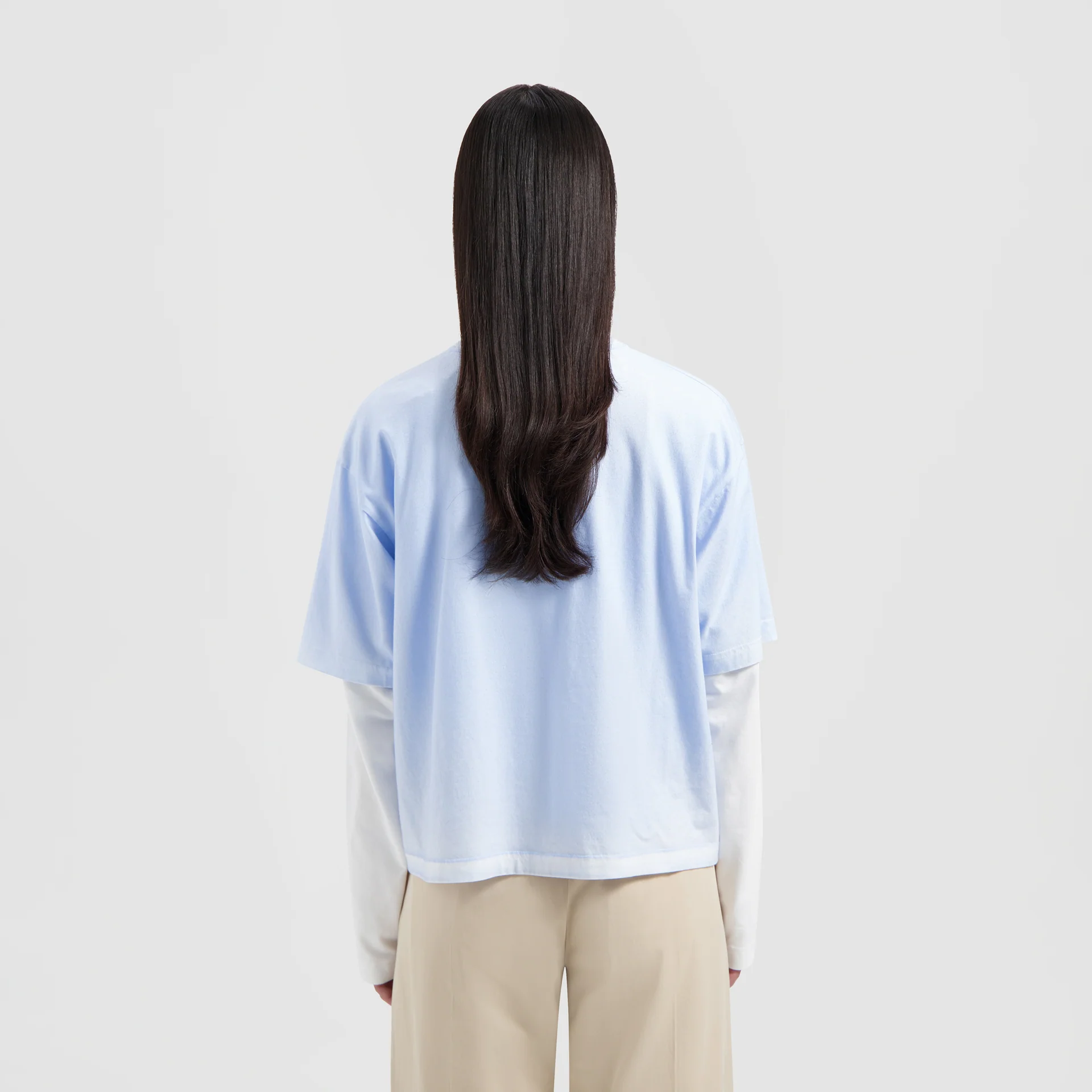 OLAF Sprayed boxy tee Surf blue