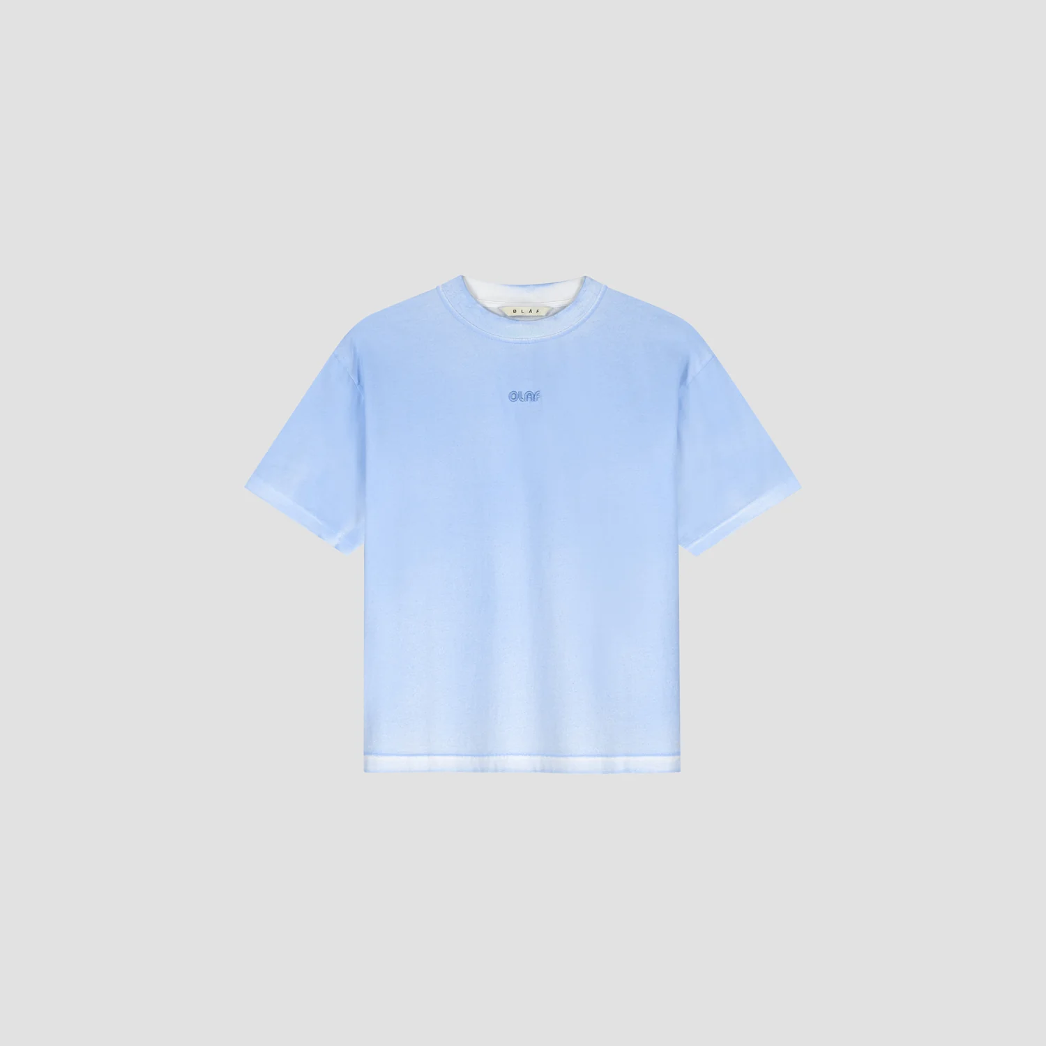 OLAF Sprayed boxy tee Surf blue