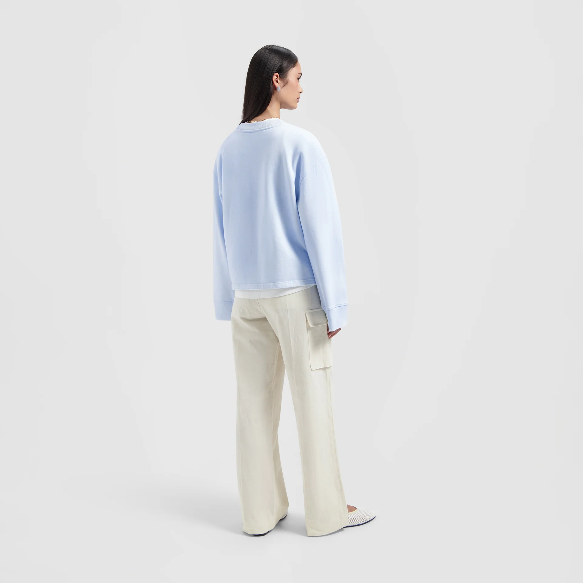 OLAF Sprayed crewneck Surf blue