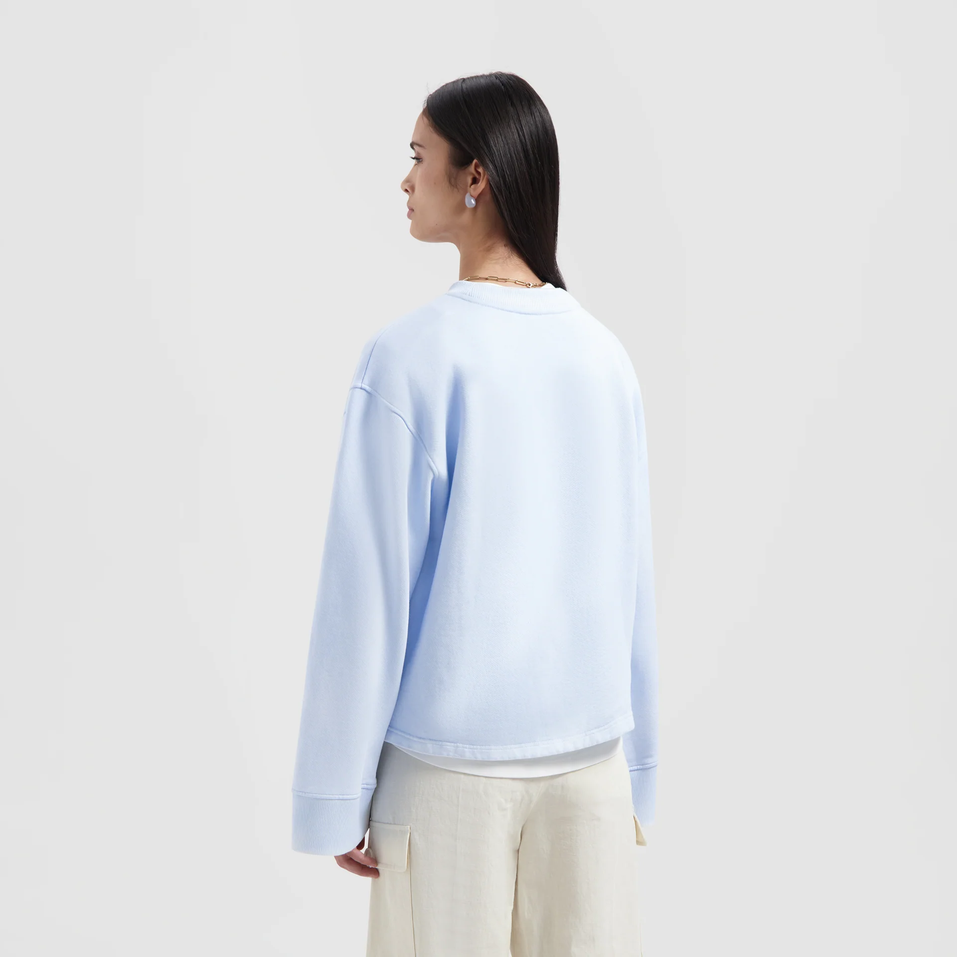 OLAF Sprayed crewneck Surf blue