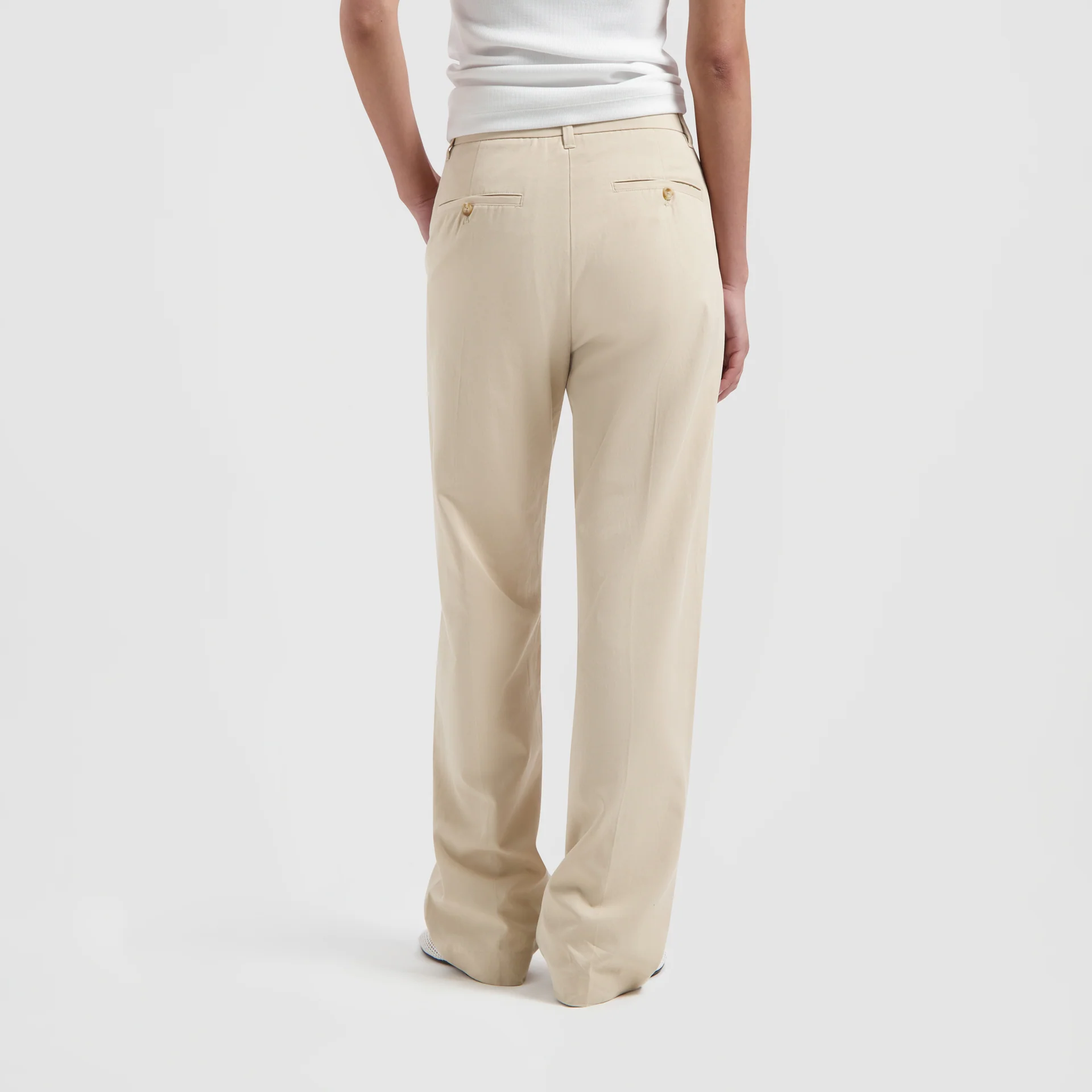 OLAF Tailored straight pants Sand