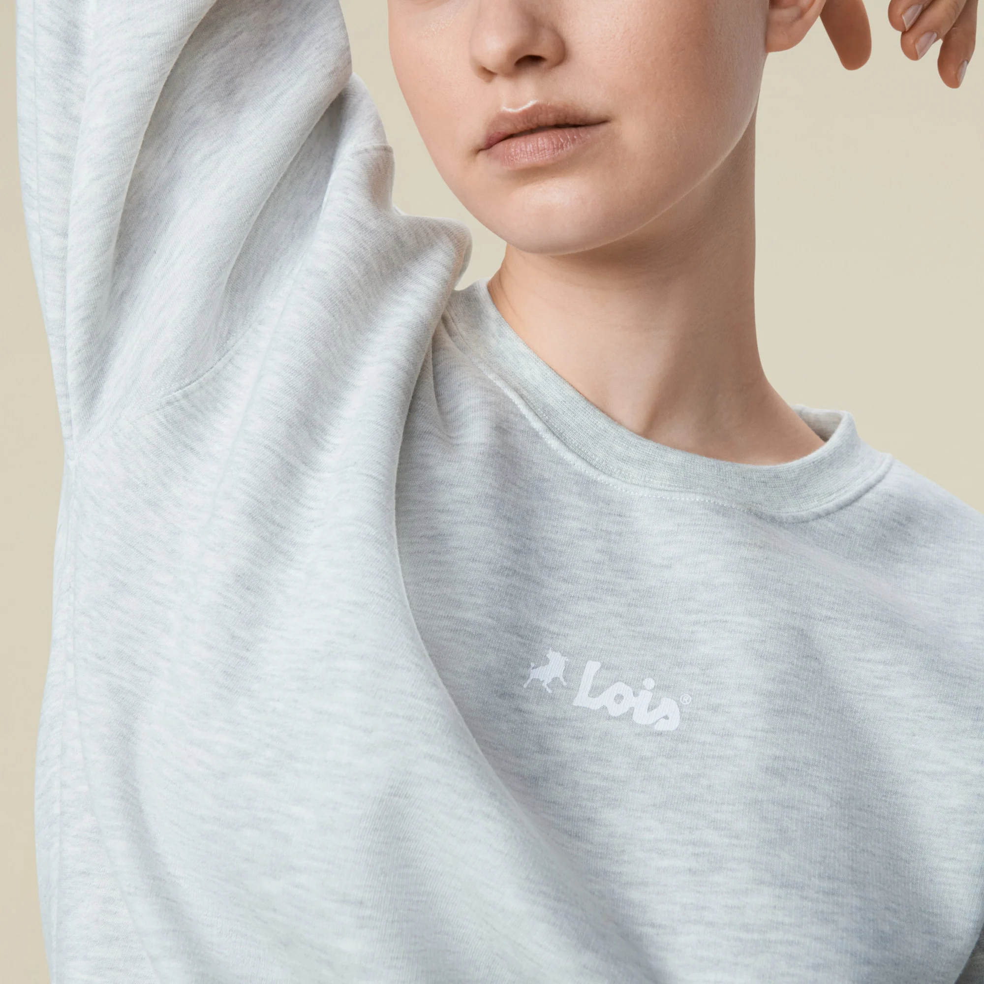 Lois Lio sweater Light grey melange