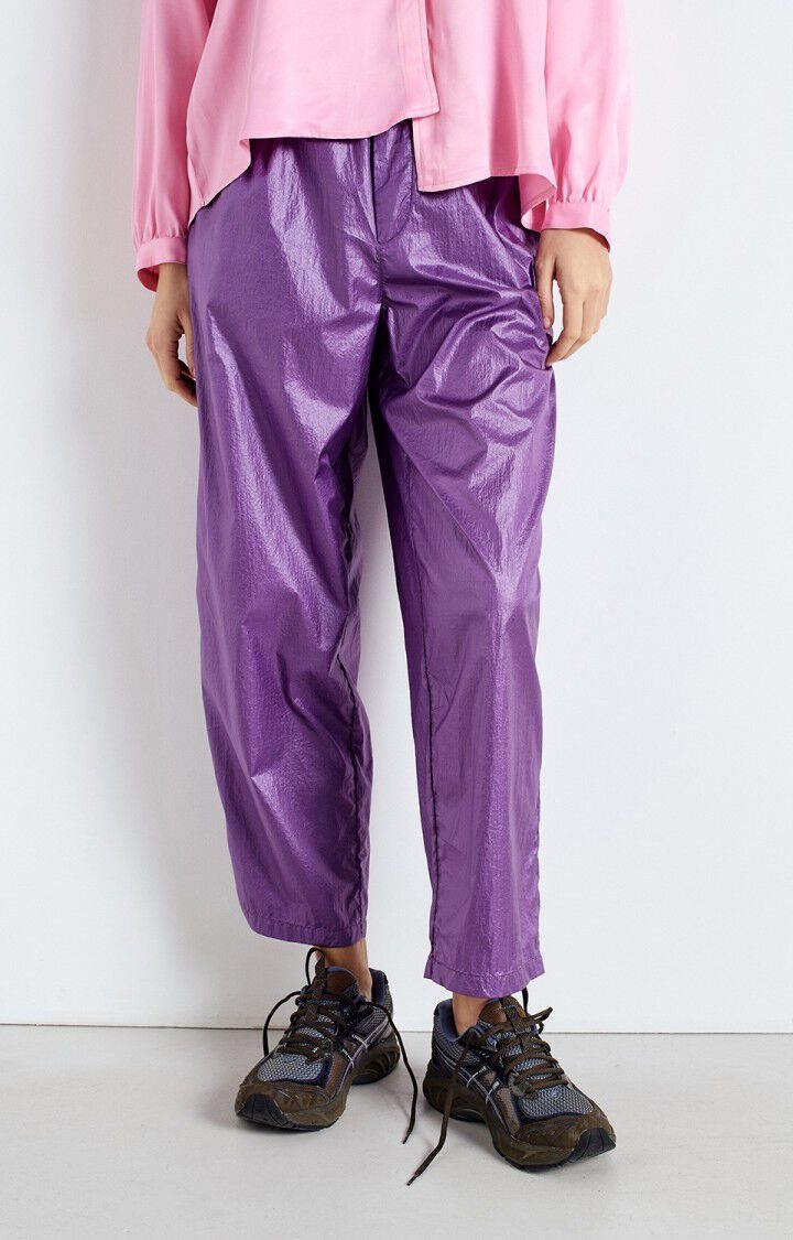 American Vintage WAV10AE Glanzende jogging broek Amethyste