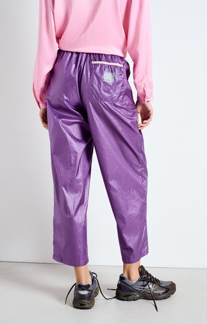 American Vintage WAV10AE Glanzende jogging broek Amethyste