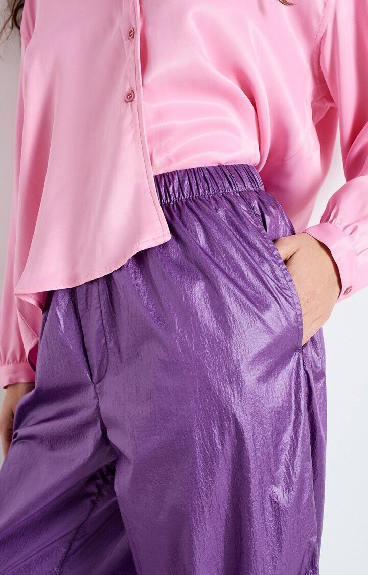 American Vintage WAV10AE Glanzende jogging broek Amethyste