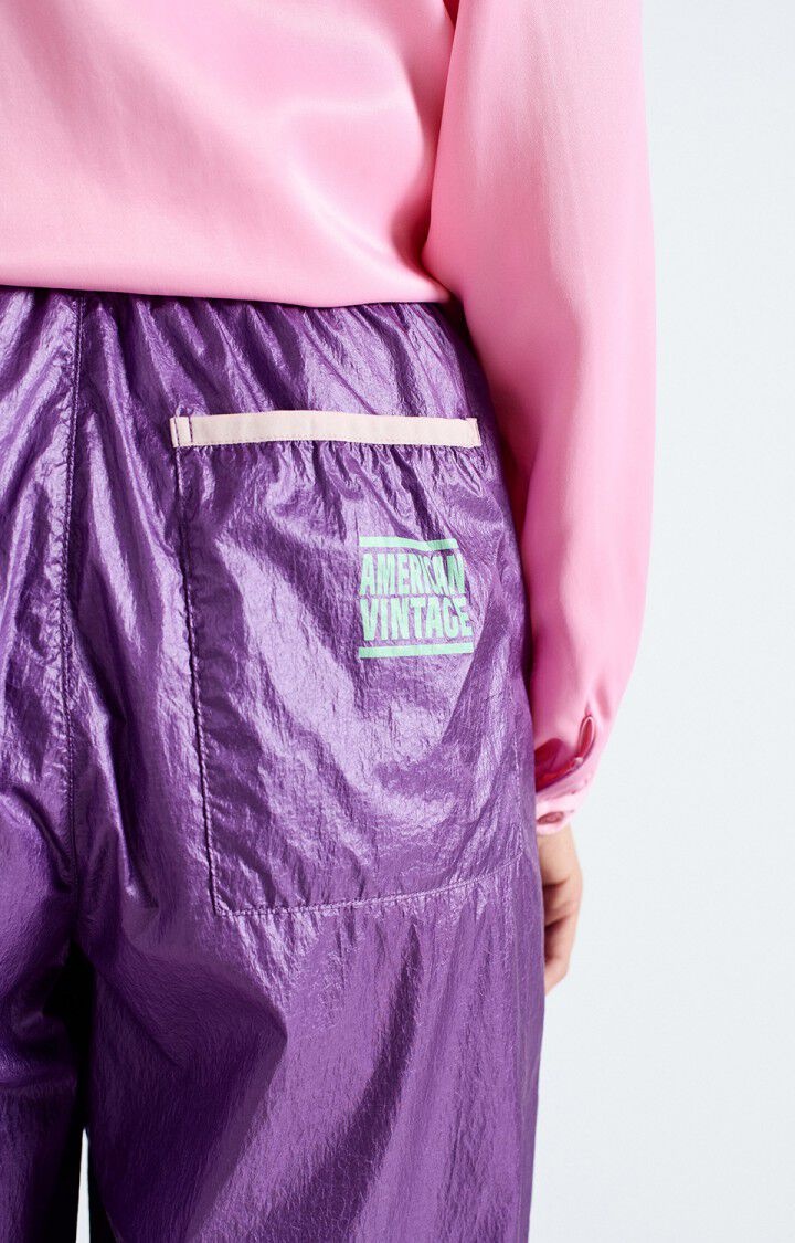 American Vintage WAV10AE Glanzende jogging broek Amethyste