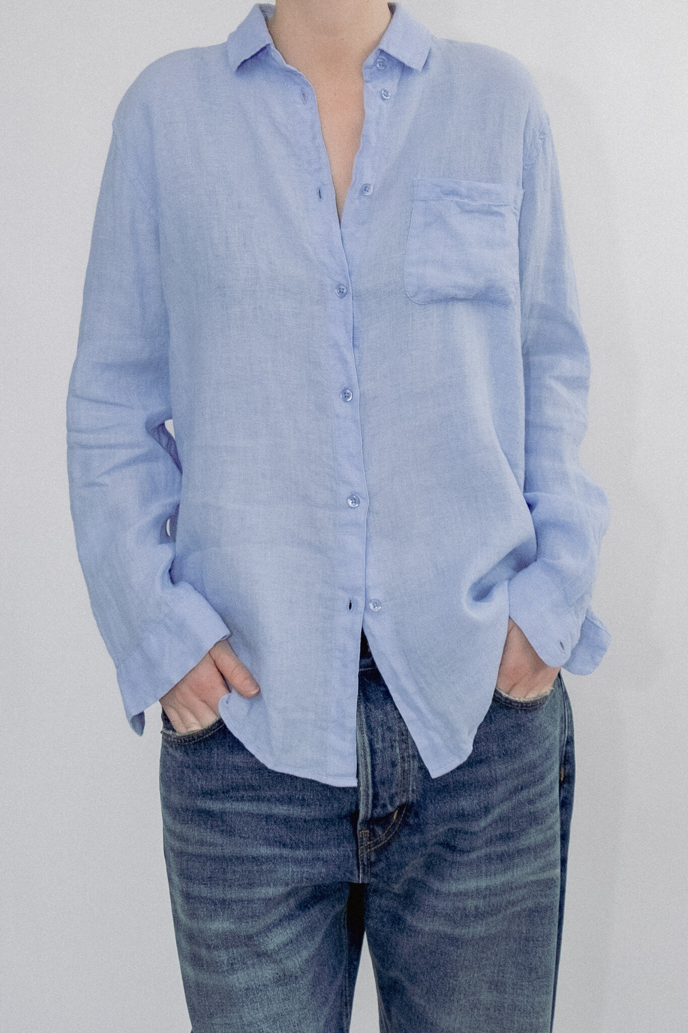 BLUE MORÉ Desert linen shirt Light blue