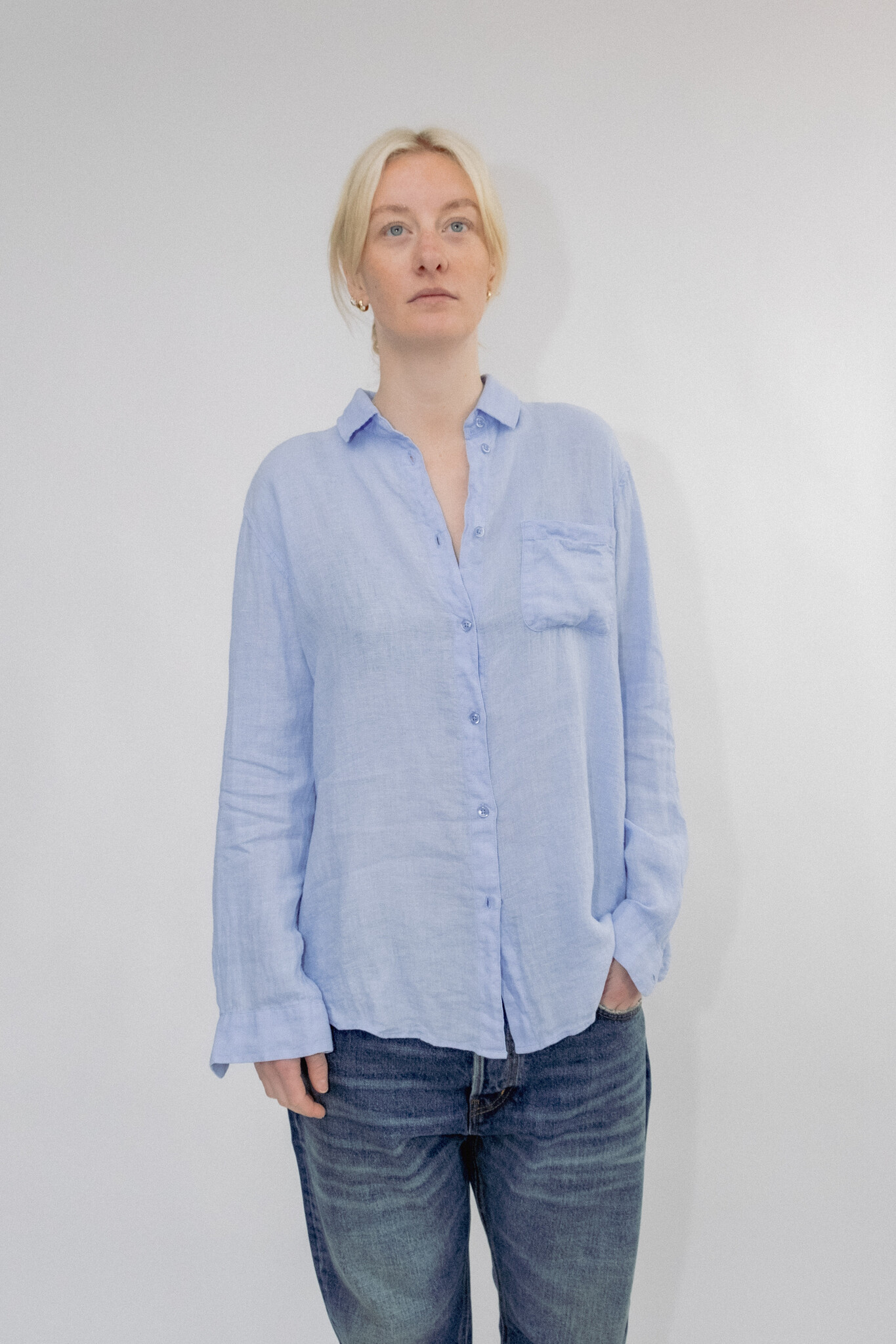 BLUE MORÉ Desert linen shirt Light blue