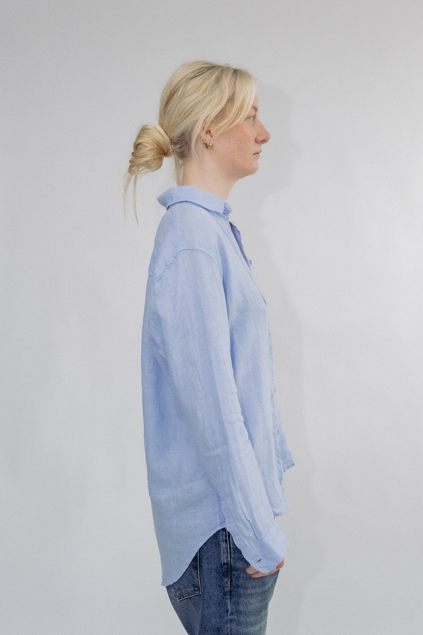 BLUE MORÉ Desert linen shirt Light blue