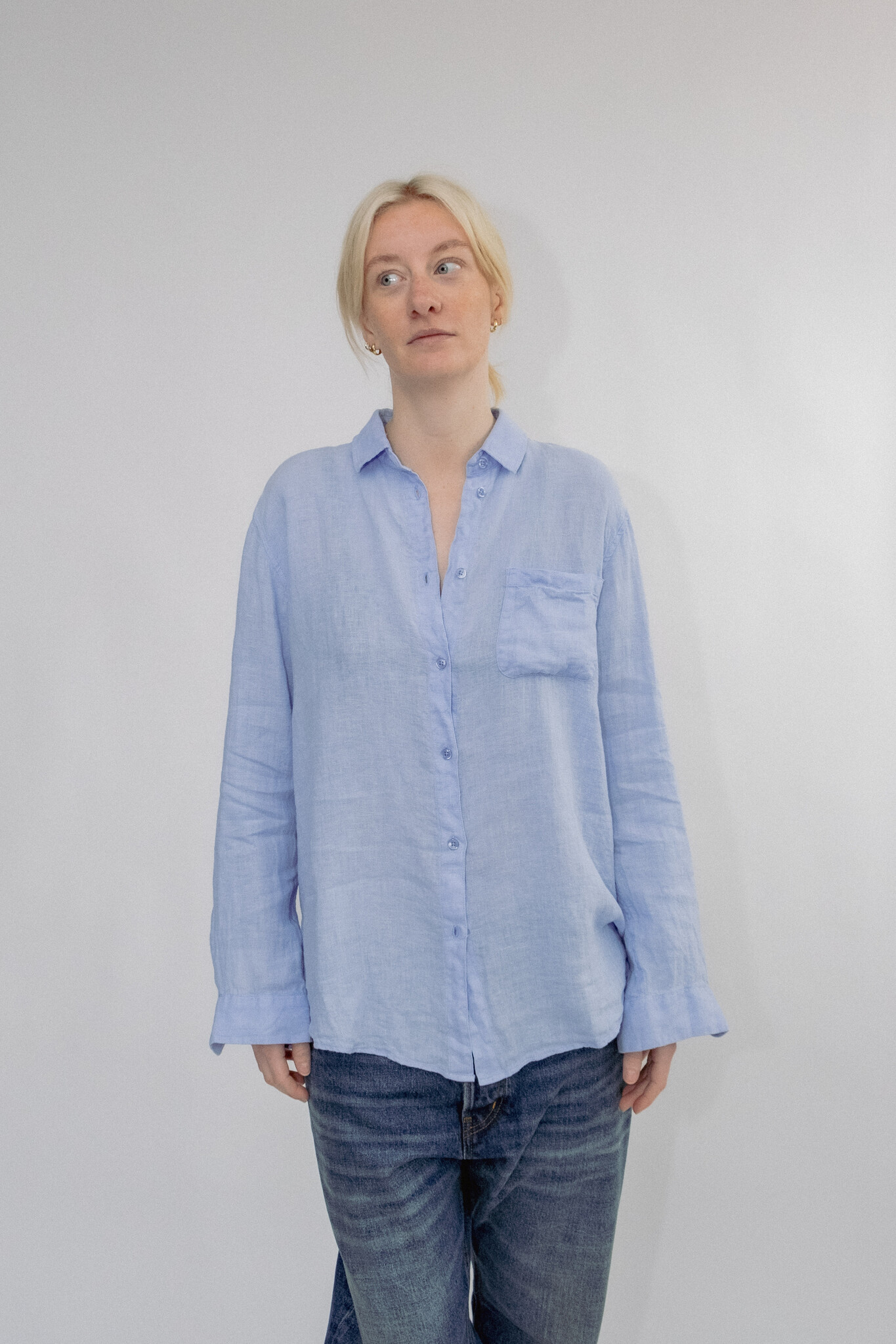 BLUE MORÉ Desert linen shirt Light blue
