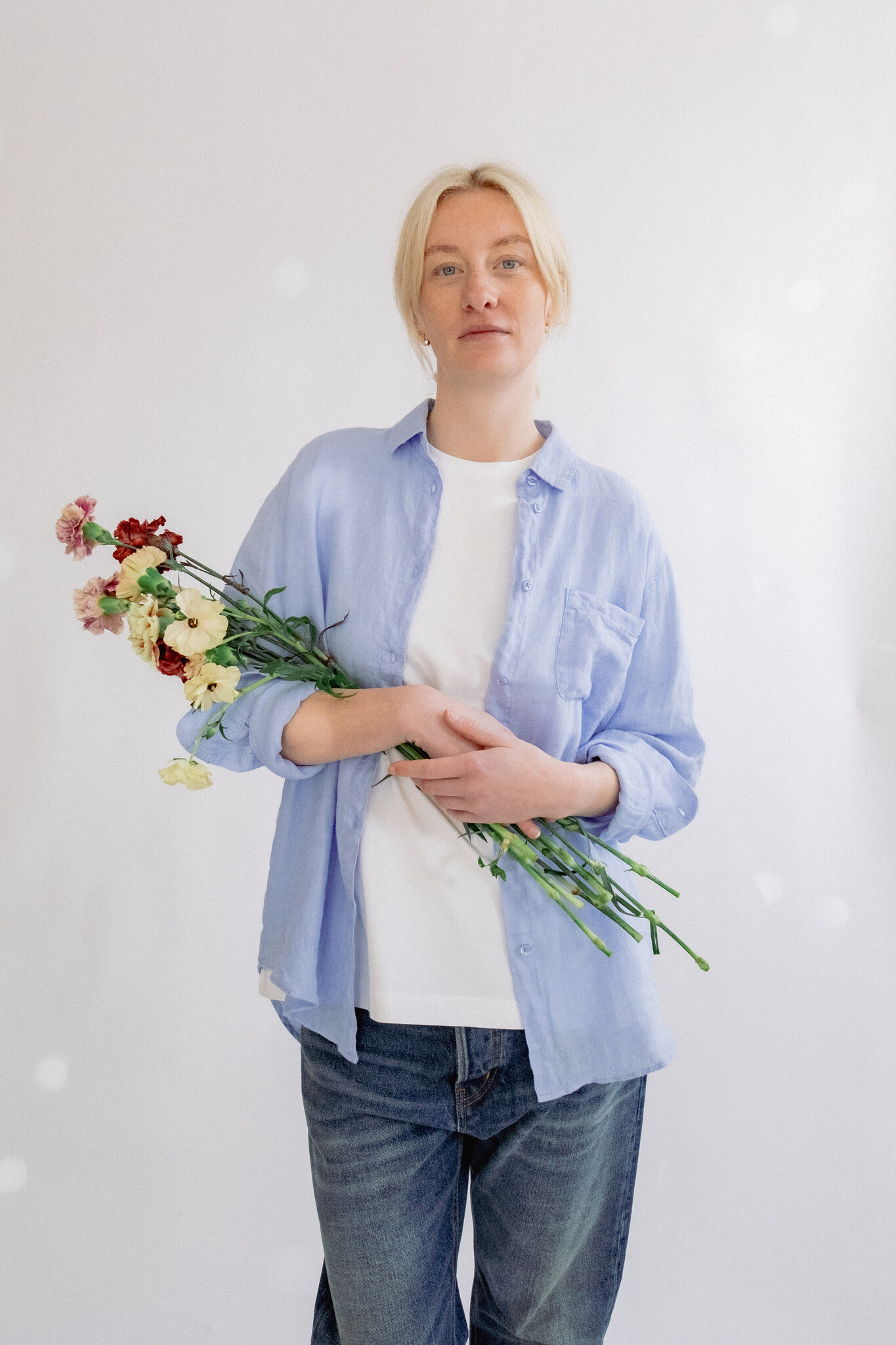 BLUE MORÉ Desert linen shirt Light blue