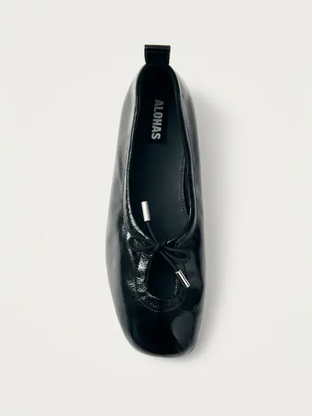 Alohas Rosalind patent ballet flats Onix black