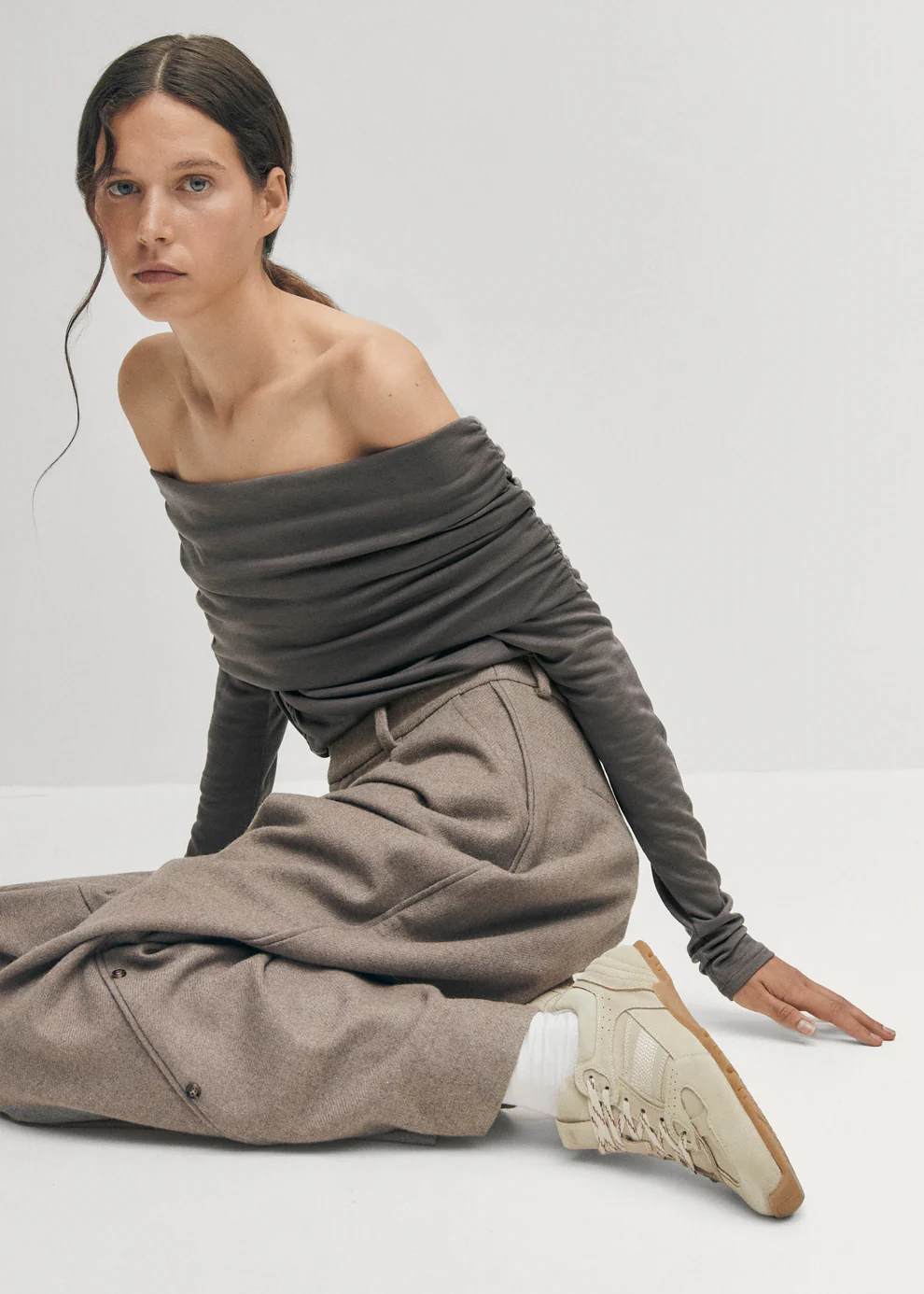 Alohas TB.56 Suede sneakers Cream leather