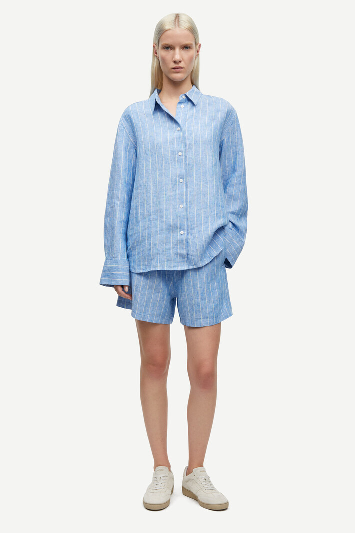 Samsoe Samsoe Sanot shirt Blue jasper stripe