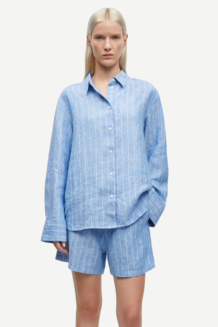 Samsoe Samsoe Sanot shirt Blue jasper stripe