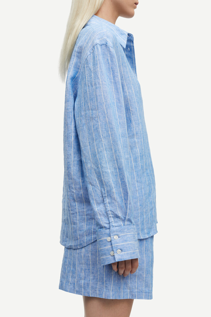 Samsoe Samsoe Sanot shirt Blue jasper stripe