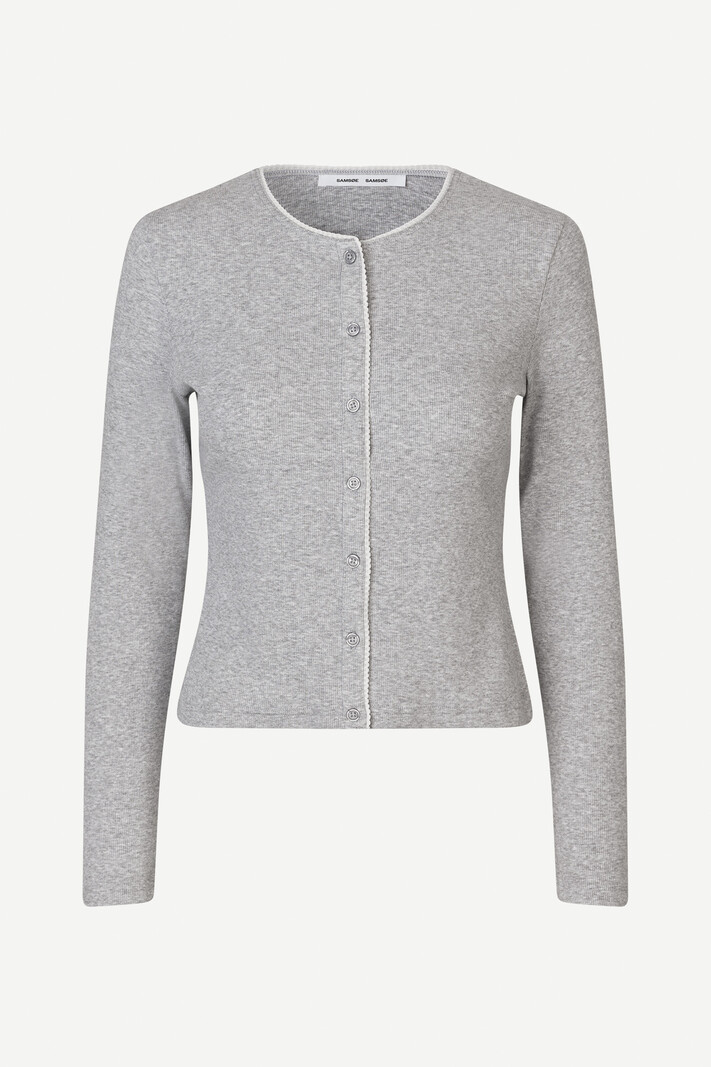 Samsoe Samsoe Sajune cardigan Light grey melange