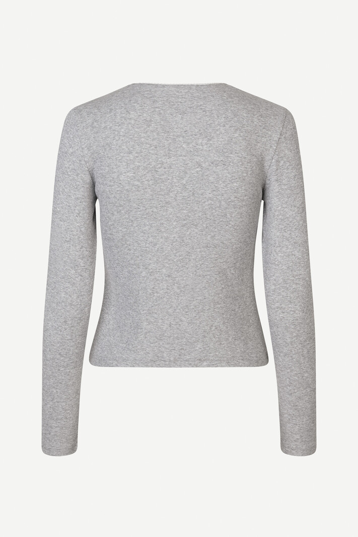 Samsoe Samsoe Sajune cardigan Light grey melange
