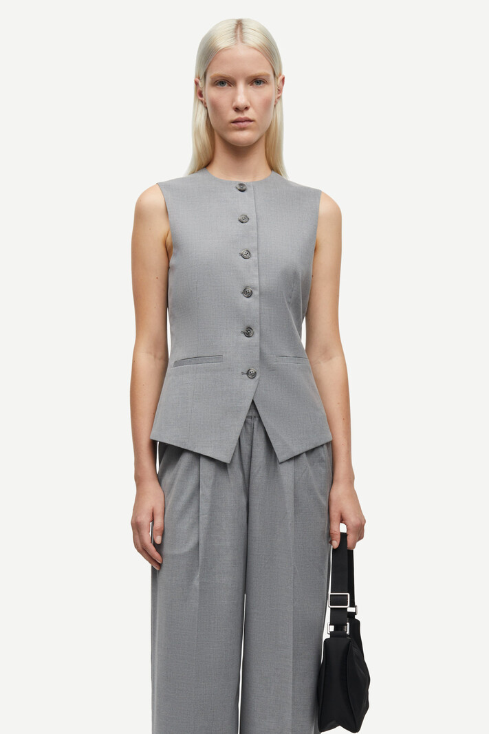 Samsoe Samsoe Saruma vest Grey melange