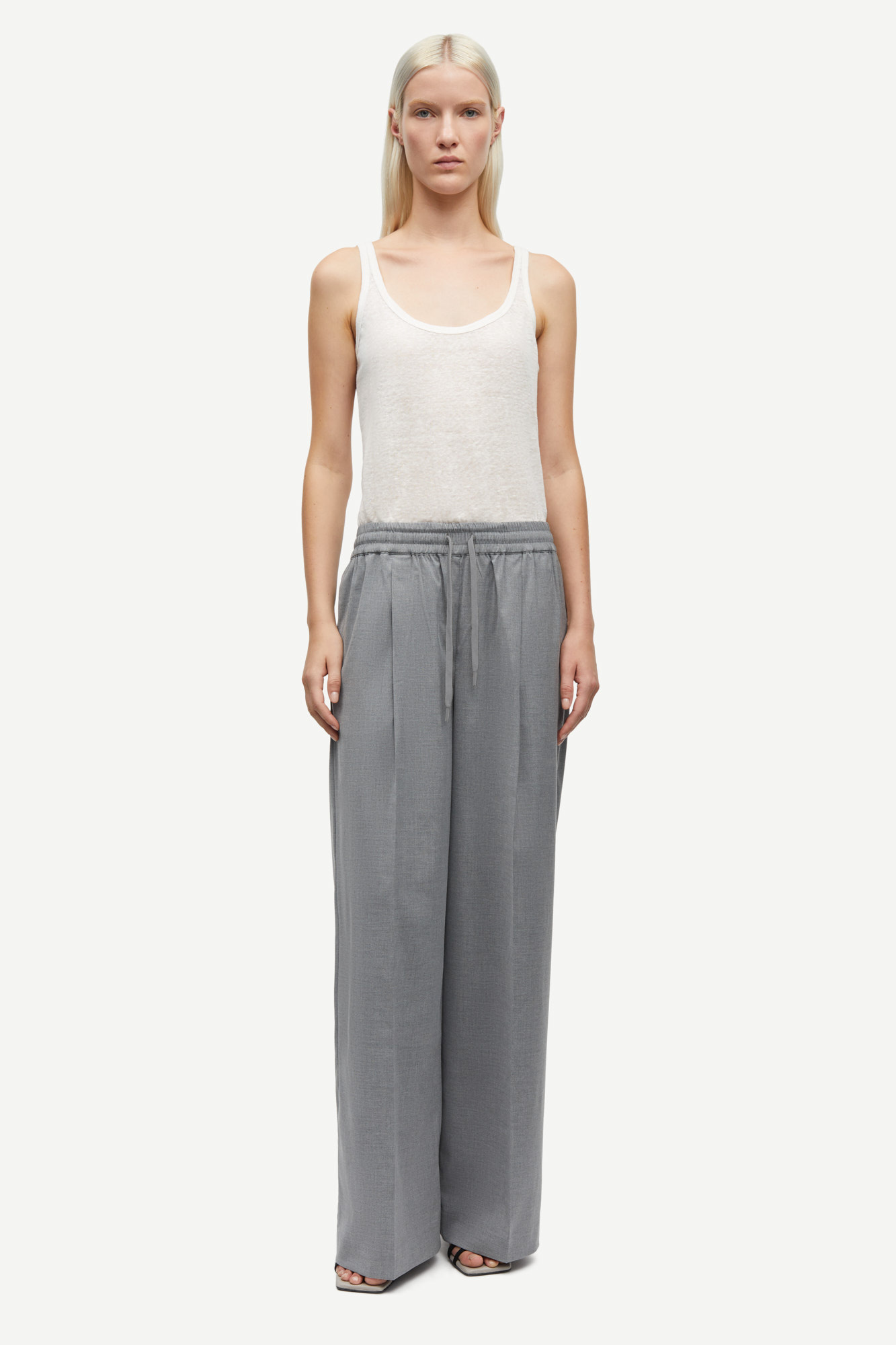 Samsoe Samsoe Sarila trousers Grey melange