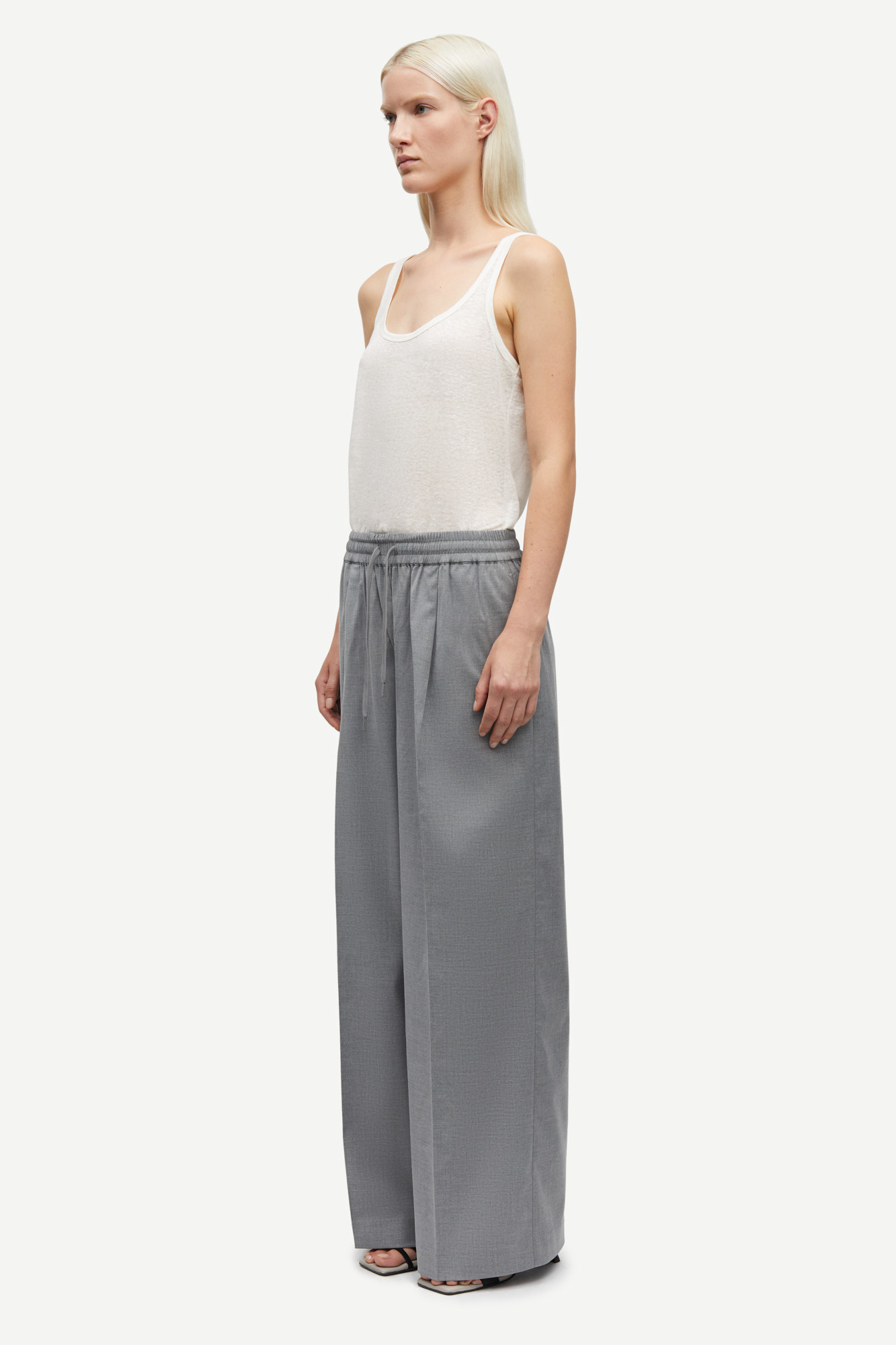 Samsoe Samsoe Sarila trousers Grey melange