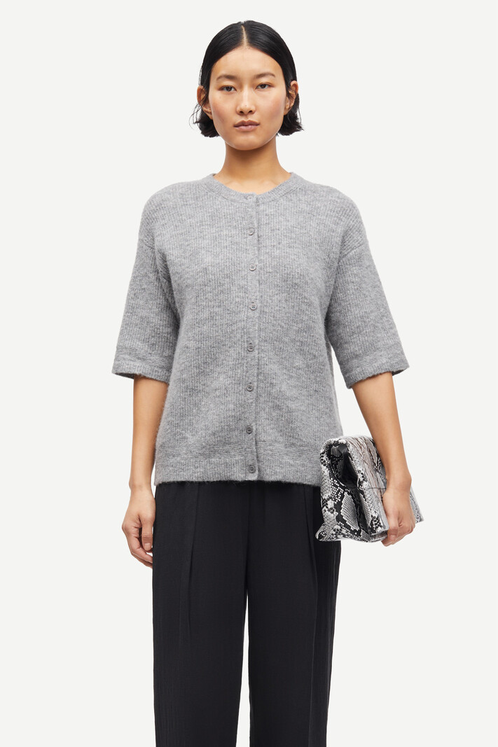 Samsoe Samsoe Saanoura ss cardigan Grey melange