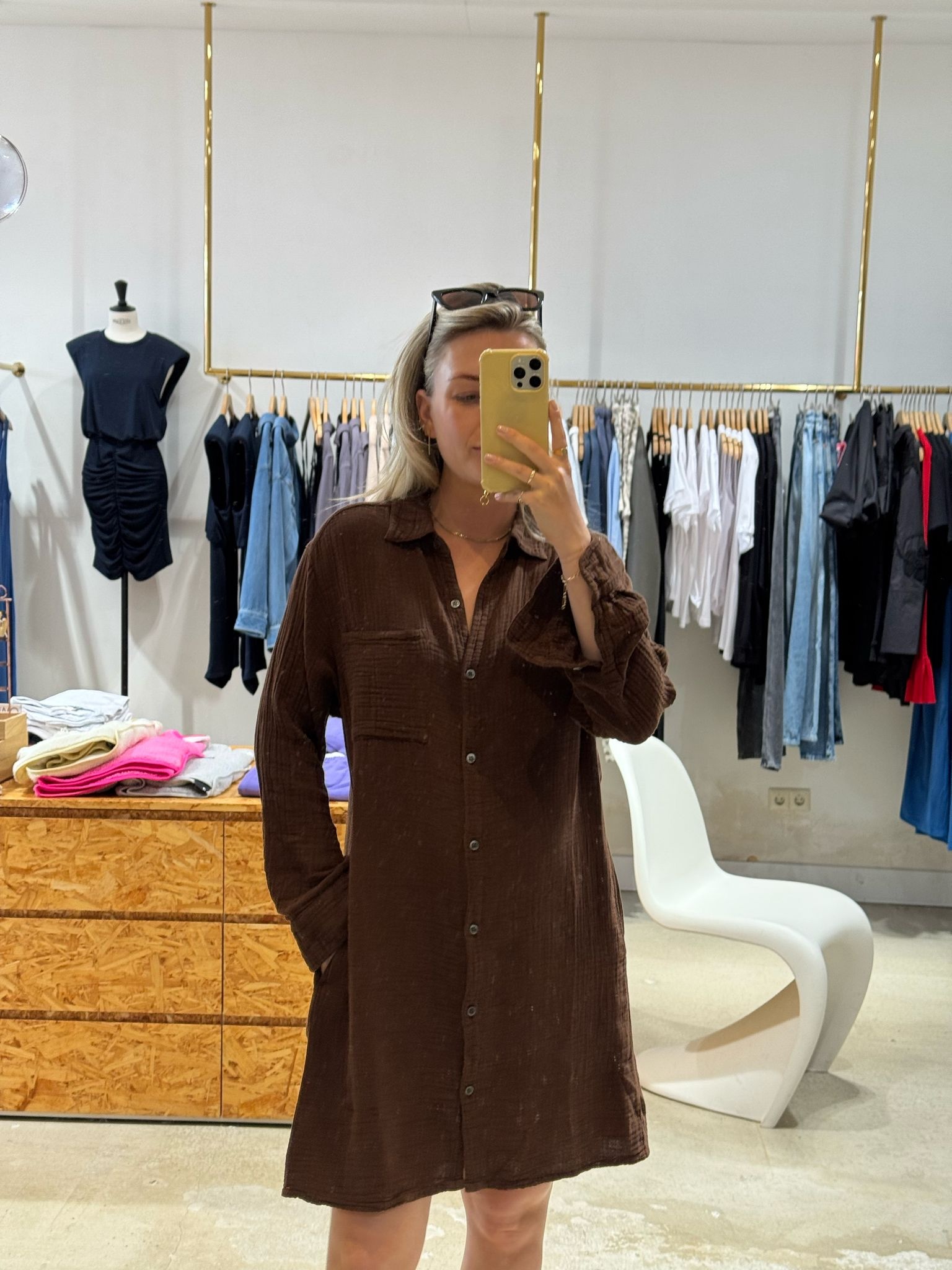 Xirena Tyson dress Cocoa bean