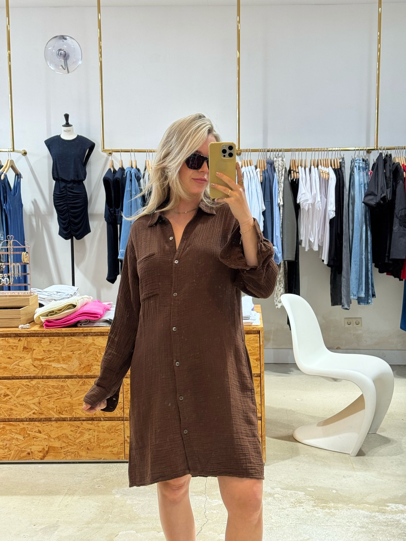 Xirena Tyson dress Cocoa bean