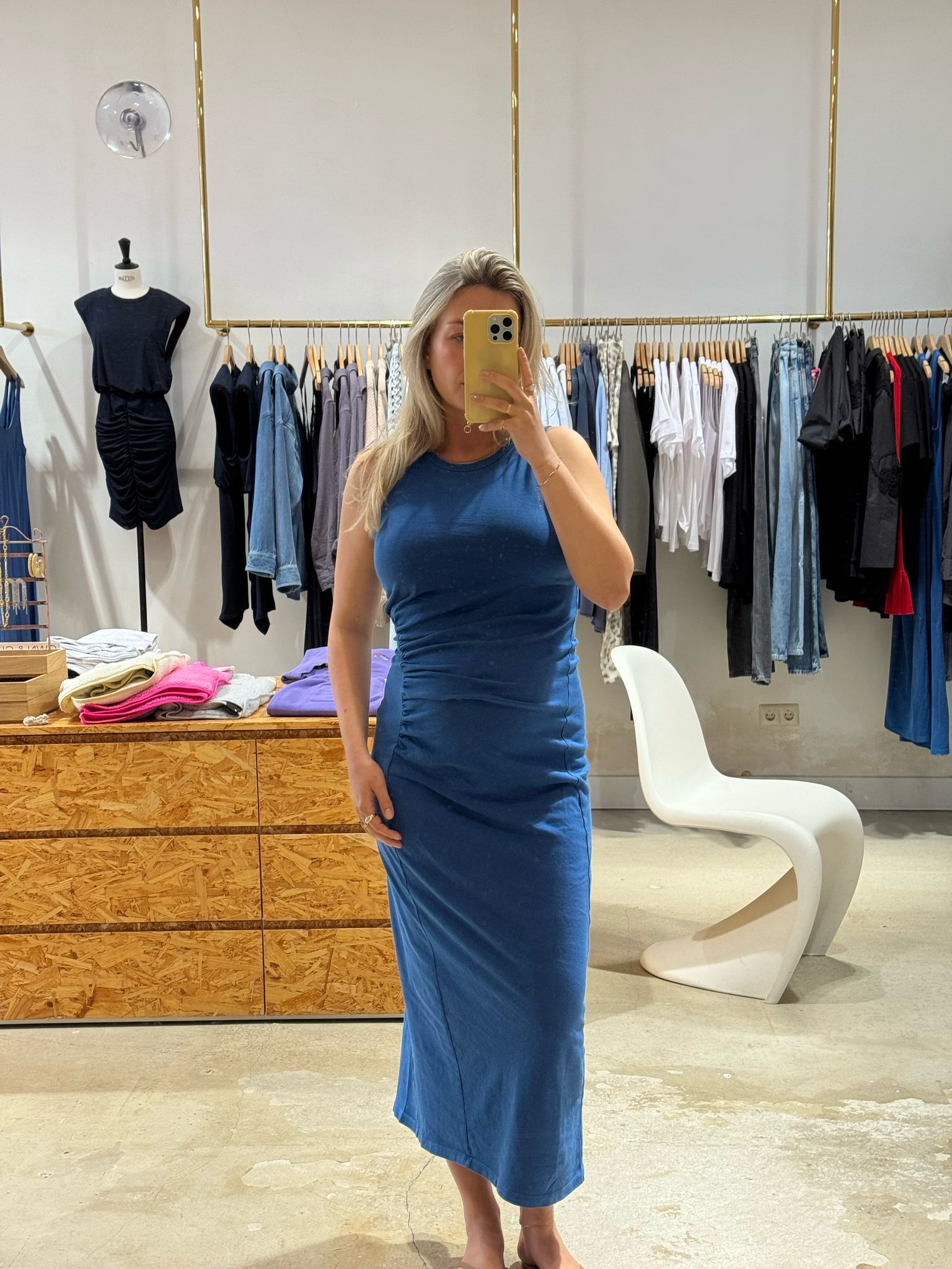 Xirena Noella dress Fiji blue