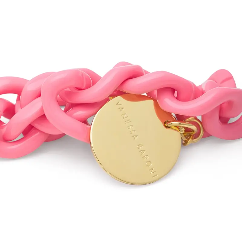 Vanessa Baroni Mini flat chain bracelet Raspberry