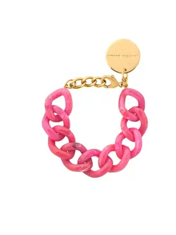 Vanessa Baroni Flat chain bracelet Raspberry marble