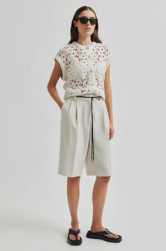 Second Female Coralie knit vest Light grey melange