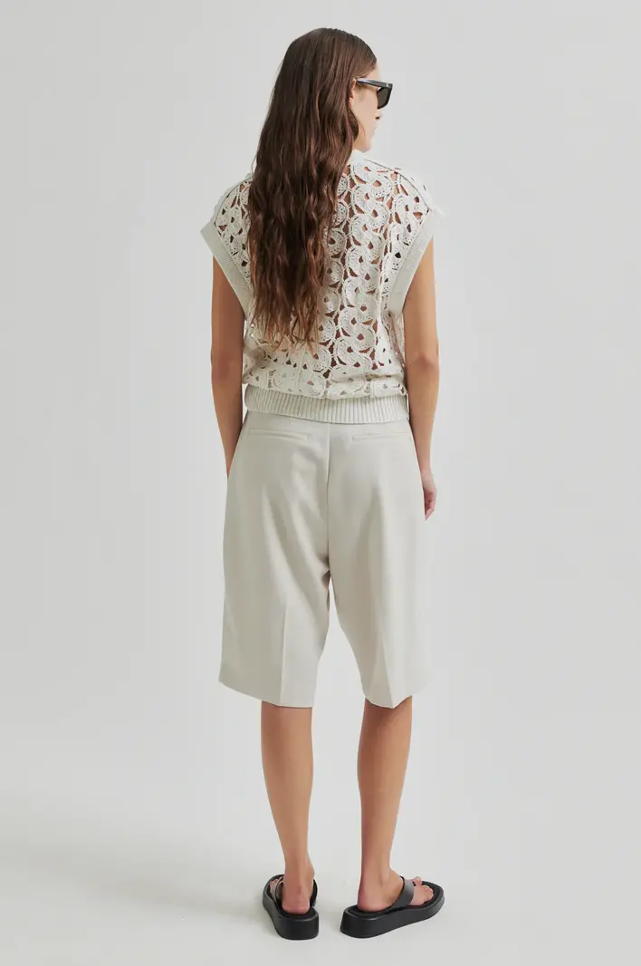 Second Female Coralie knit vest Light grey melange