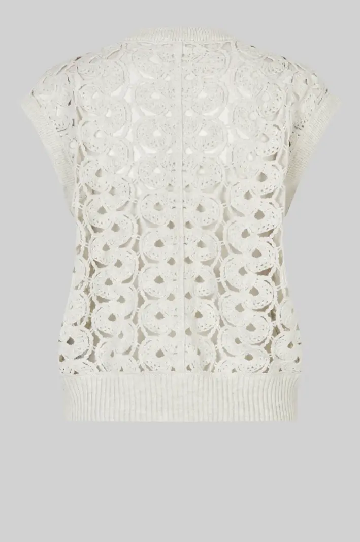 Second Female Coralie knit vest Light grey melange