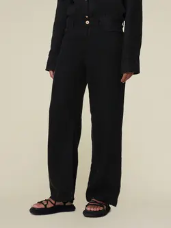 Lois Culotte linen pants Black