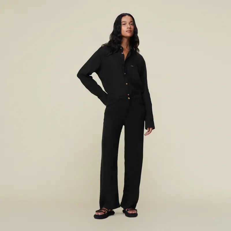 Lois Culotte linen pants Black