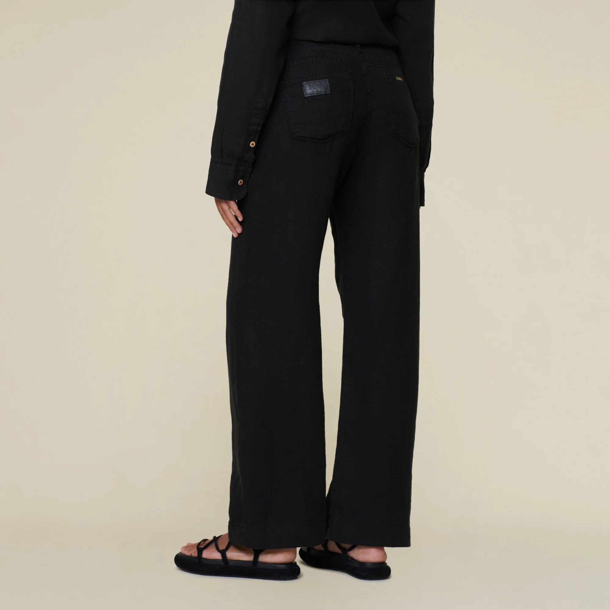 Lois Culotte linen pants Black