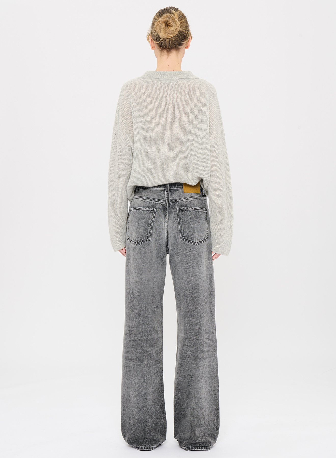 Haikure Korea jeans Flanel grey