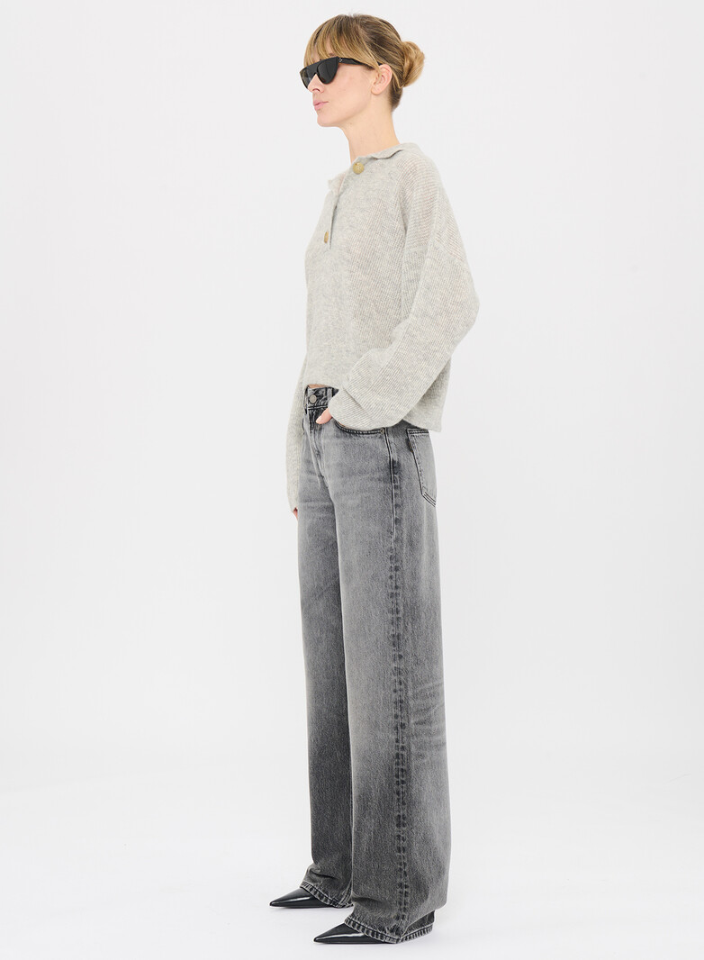 Haikure Korea jeans Flanel grey