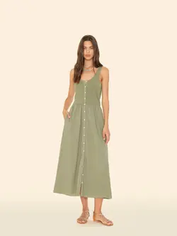 Xirena Fenix dress Dark seagrass