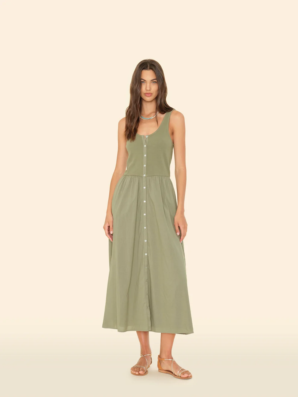 Xirena Fenix dress Dark seagrass