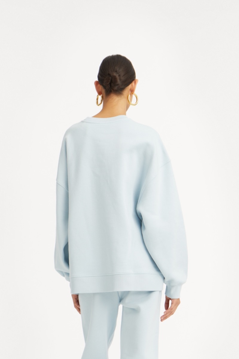 ROTATE Heavy sweat crewneck Baby blue