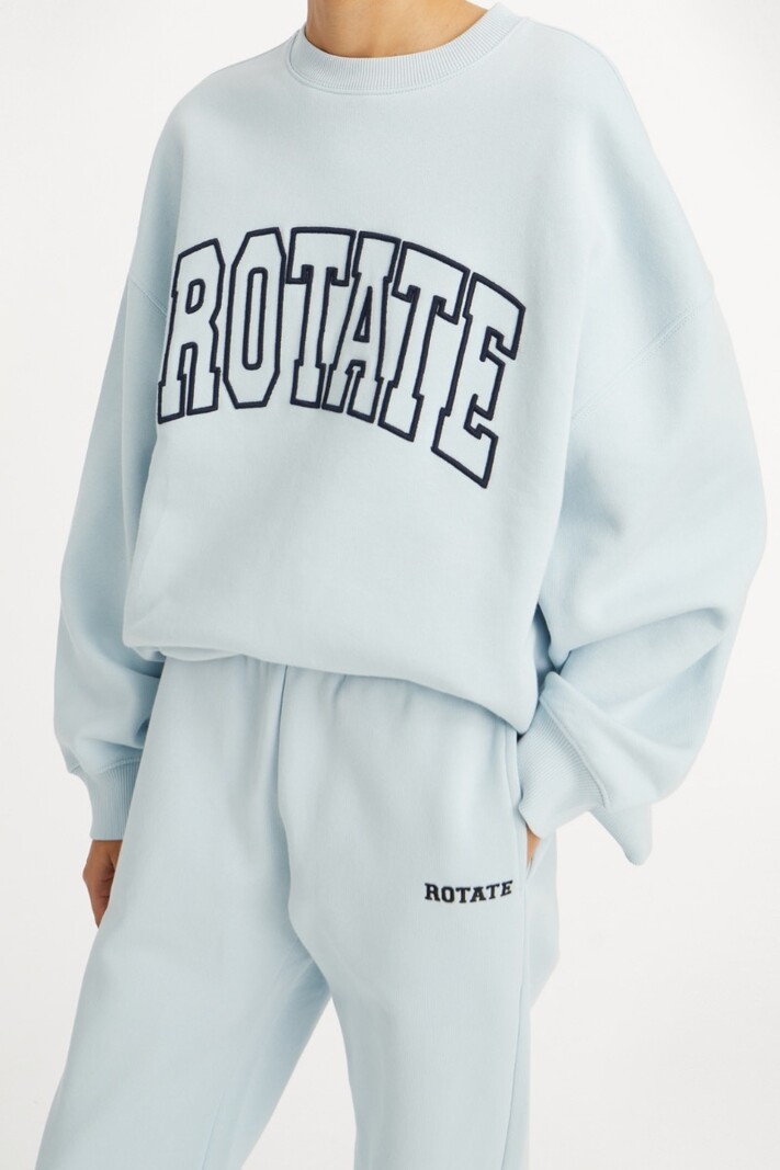 ROTATE Heavy sweat crewneck Baby blue