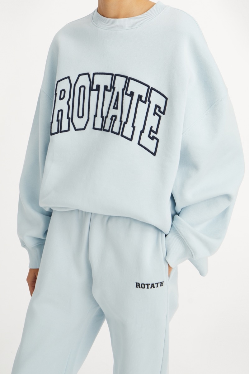 ROTATE Heavy sweat crewneck Baby blue