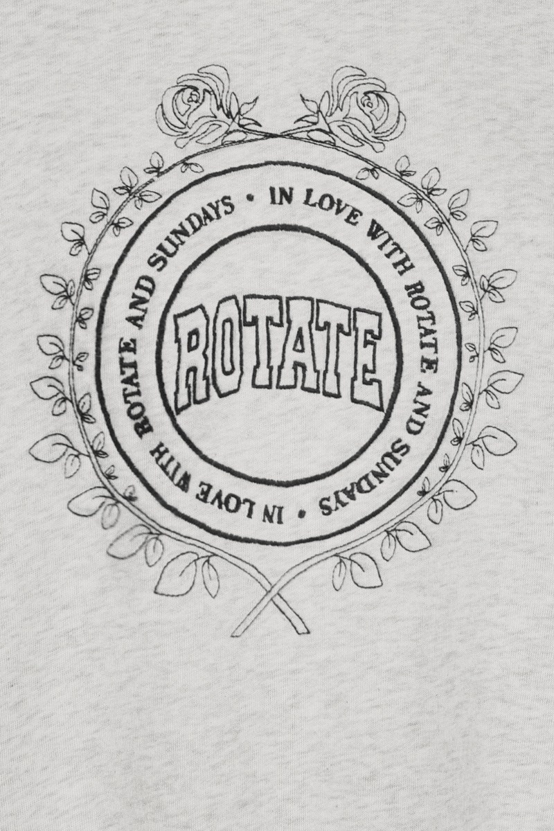 ROTATE Heavy sweat crewneck White melange